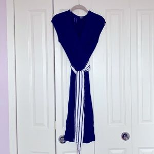 Seraphine Navy Wrap Dress size 6